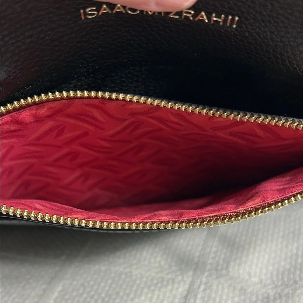 Isaac Mizrahi Black and Brown Women's Crossbody Satchel